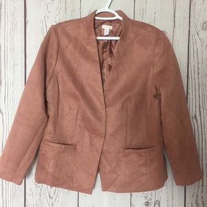 Chico's Faux Suede Blazer | Lightweight